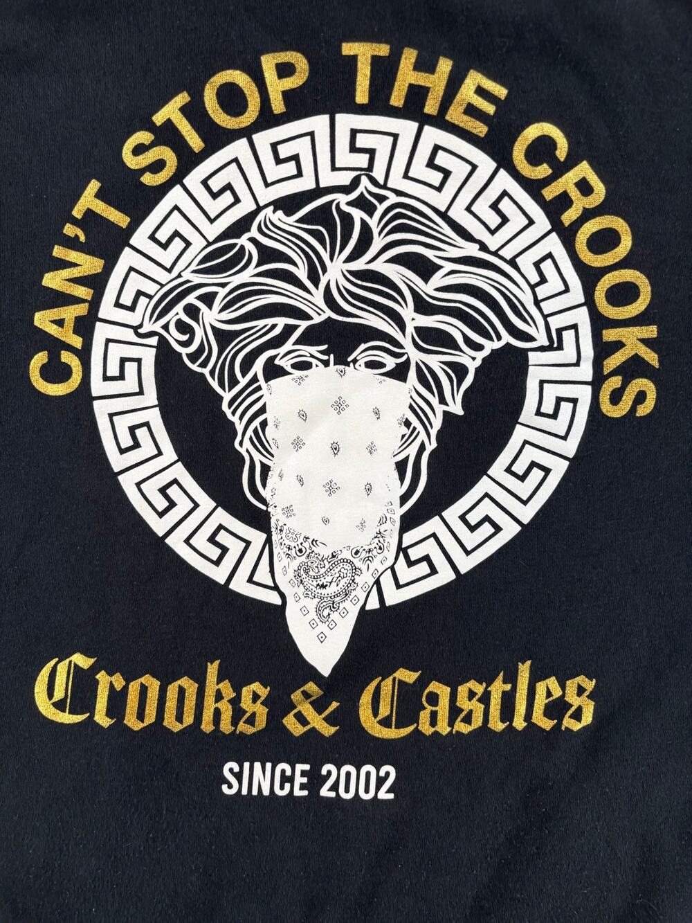 Crooks & Castles Mens Hoodie - Black - Medium (38/40)